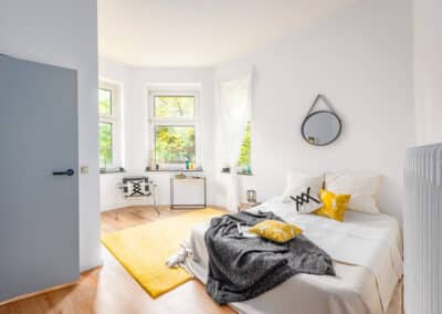 Apartmentzimmer zur Bestandsimmobilie im Duisburger Wasserviertel, direkt am Innenhafen gelegen, als Studierendenwohnheim, zur Kurzzeitvermietung oder als Boutiquehotel nutzbar