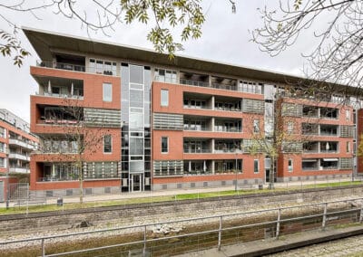 Renovierte Wohnung im Duisburger Innenhafen, Hausansicht, Immobilien Hempel, Makler für renommierte Wohnlagen in Duisburg