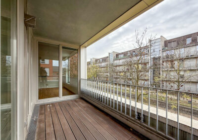 Grundriss zur informierten barrierefreien Mietwohnung mit Tiefgaragenstellplatz im Duisburger Innenhafen