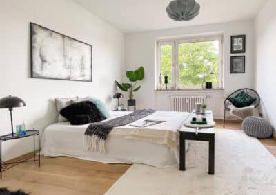 Schlafzimmer zur Eigentumswohnung mit Stellplatz in Duisburg-Neudorf